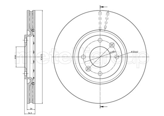 METELLI 23-0985C Brake Disc...