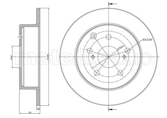 METELLI 23-0991C Brake Disc...