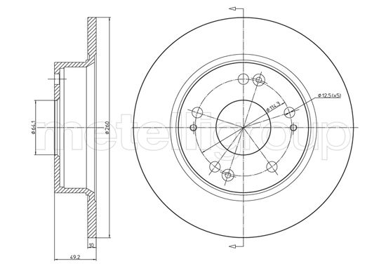 METELLI 23-0996C Brake Disc...