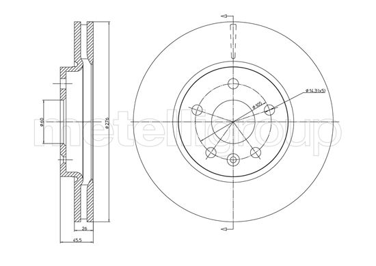METELLI 23-1001C Brake Disc...