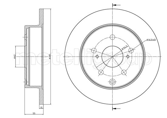METELLI 23-1012C Brake Disc...