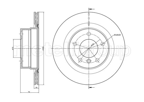 METELLI 23-1014C Brake Disc...