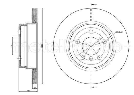 METELLI 23-1025C Brake Disc...