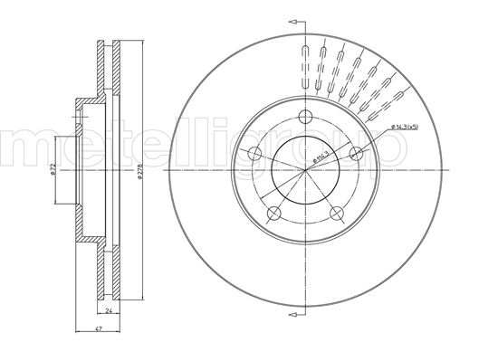 METELLI 23-1036C Brake Disc...