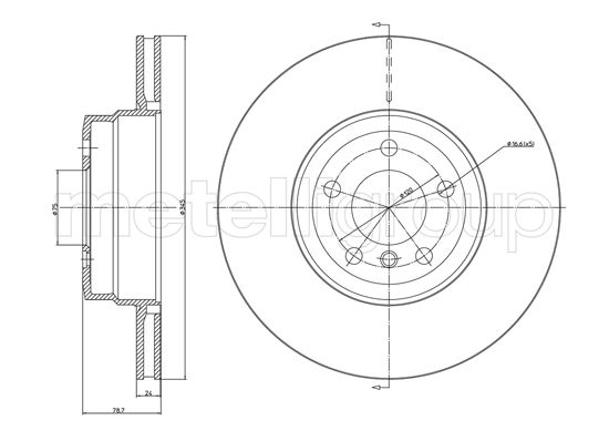 METELLI 23-1041C Brake Disc...
