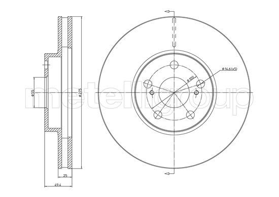 METELLI 23-1057C Brake Disc...