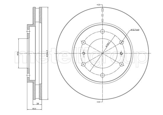 METELLI 23-1076C Brake Disc...