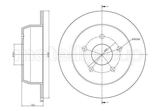 METELLI 23-1116C Brake Disc...