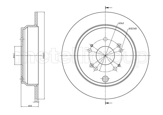 METELLI 23-1135C Brake Disc...