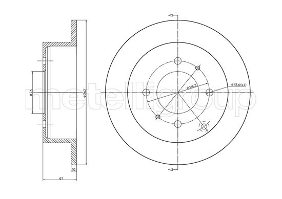 METELLI 23-1207C Brake Disc...