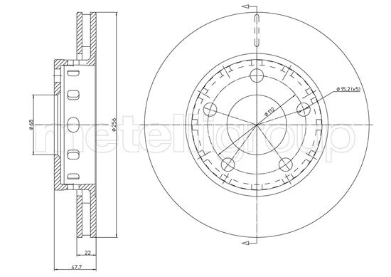 METELLI 23-1210C Brake Disc...