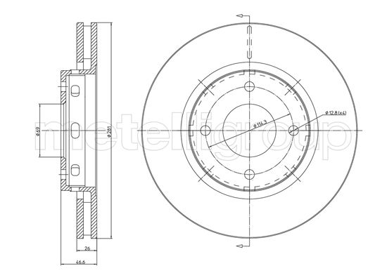 METELLI 23-1236C Brake Disc...