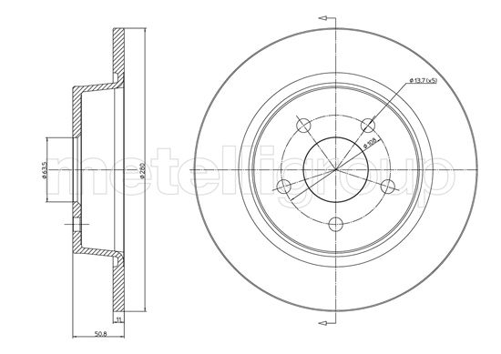 METELLI 23-1251C Brake Disc...