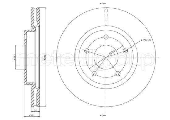 METELLI 23-1252C Brake Disc...