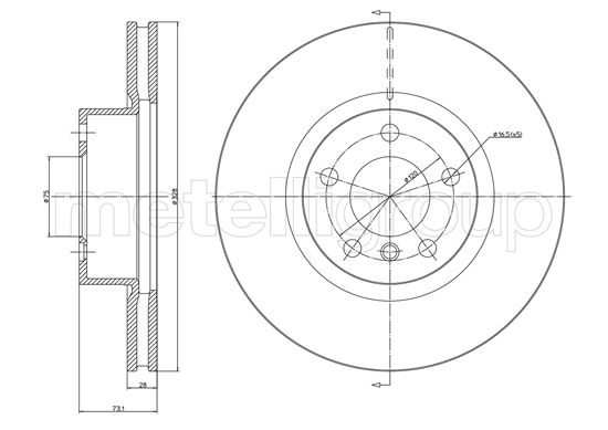 METELLI 23-1260C Brake Disc...