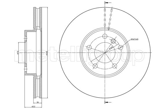 METELLI 23-1300C Brake Disc...