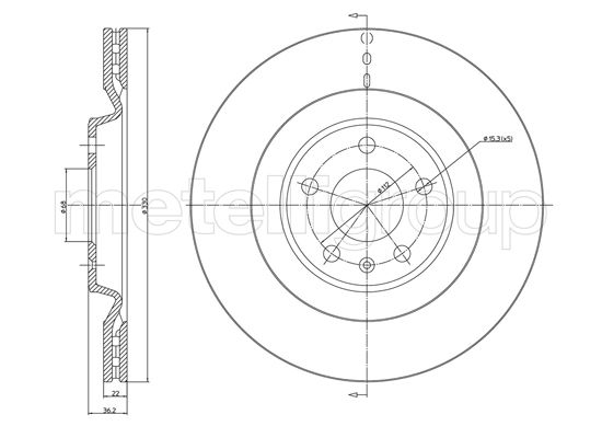 METELLI 23-1315C Brake Disc...