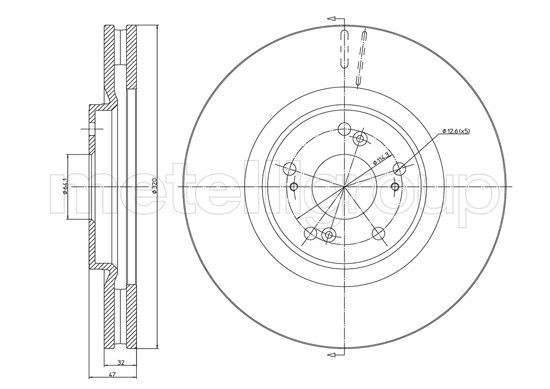 METELLI 23-1325C Brake Disc...