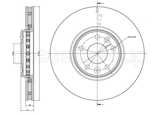 METELLI 23-1334C Brake Disc...