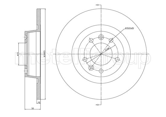 METELLI 23-1340C Brake Disc...
