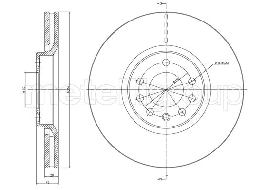 METELLI 23-1353C Brake Disc...