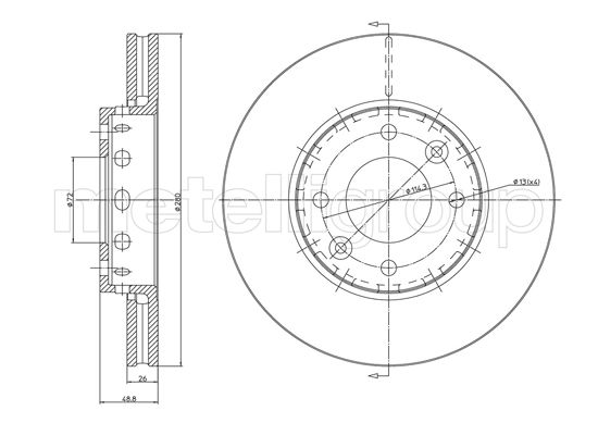 METELLI 23-1355C Brake Disc...