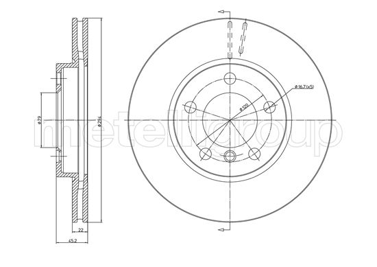 METELLI 23-1408C Brake Disc...