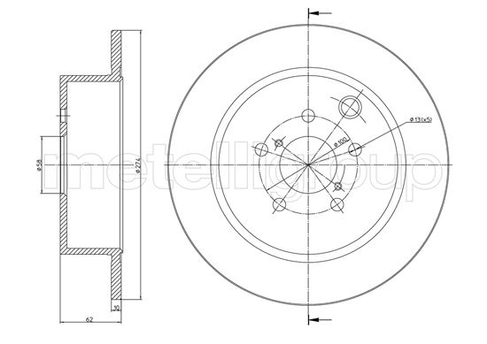 METELLI 23-1487C Brake Disc...