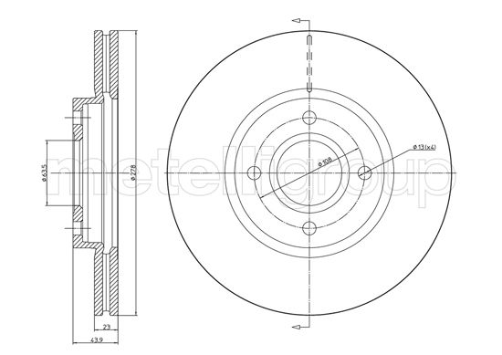 METELLI 23-1490C Brake Disc...