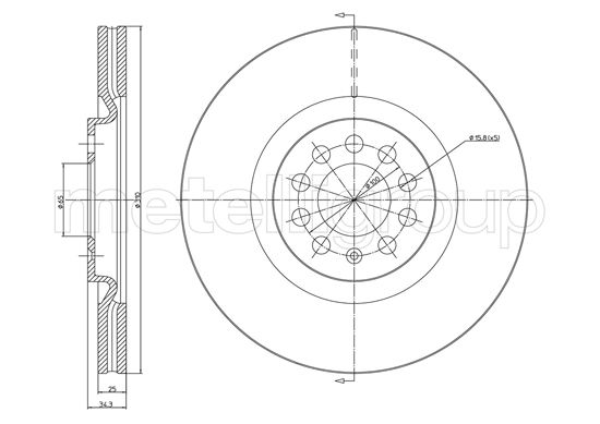 METELLI 23-1515C Brake Disc...