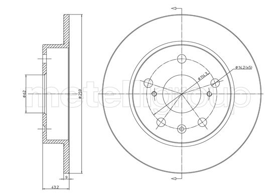 METELLI 23-1531C Brake Disc...