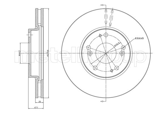 METELLI 23-1536C Brake Disc...