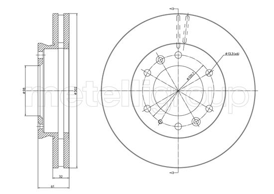 METELLI 23-1669C Brake Disc...