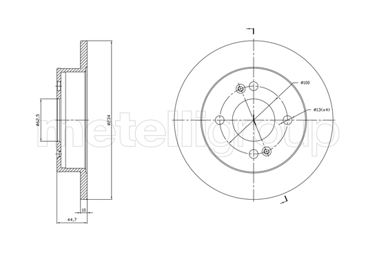METELLI 23-1761C Brake Disc...