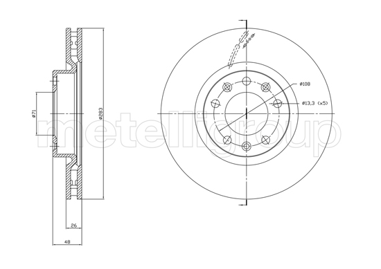 METELLI 23-1764C Brake Disc...