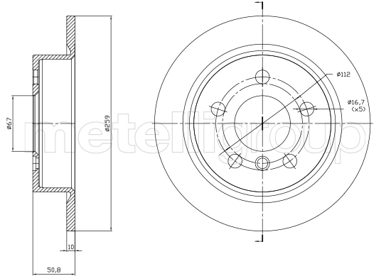 METELLI 23-1771C Brake Disc...