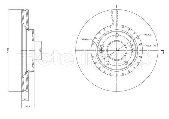 METELLI 23-1818C Brake Disc...
