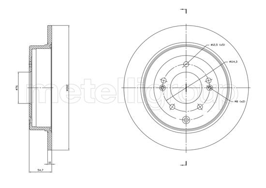 METELLI 23-1820C Brake Disc...