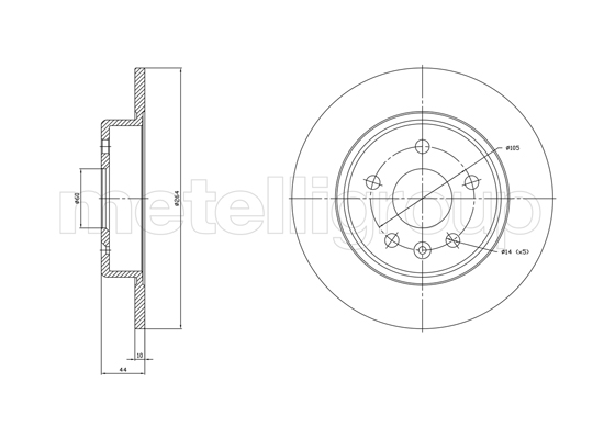 METELLI 23-1823C Brake Disc...