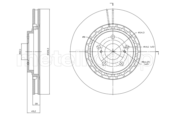 METELLI 23-1825C Brake Disc...