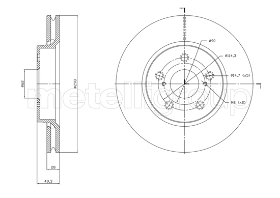 METELLI 23-1840C Brake Disc...