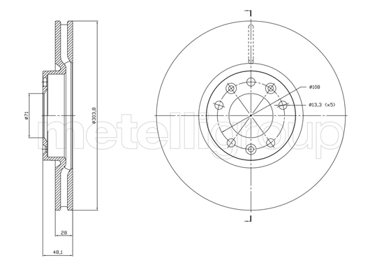 METELLI 23-1848C Brake Disc...