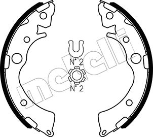 METELLI 53-0155 Sada brzdových čeľustí
