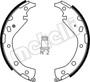 METELLI 53-0437 Sada brzdových čeľustí