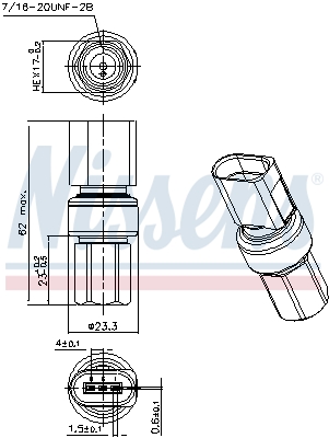 VEMO V10-73-0126 Original VEMO Quality Trykkbryter, klimaanlegg