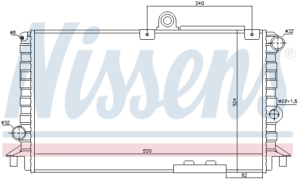 NISSENS 60018 Radiatore, Raffreddamento motore-Radiatore, Raffreddamento motore-Ricambi Euro