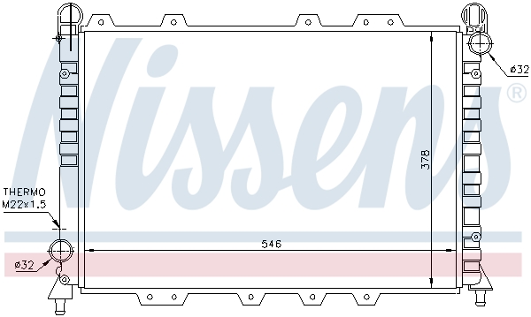 NISSENS 60029 Radiatore, Raffreddamento motore