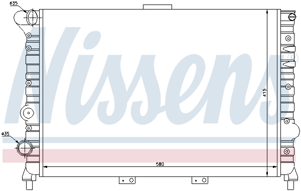 NISSENS 60038 Radiatore, Raffreddamento motore