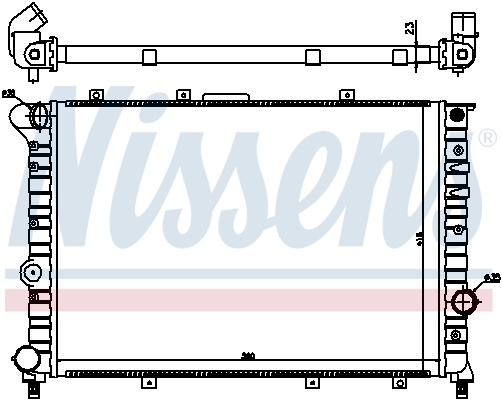 NISSENS 60044 Radiatore, Raffreddamento motore-Radiatore, Raffreddamento motore-Ricambi Euro