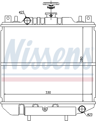 NISSENS 60048 Radiatore, Raffreddamento motore